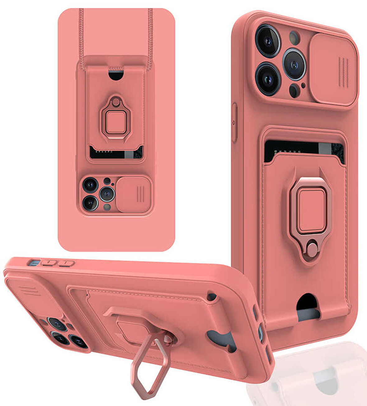 iPhone 13 Pro Max Uyumlu ​Zore Pelit Kapak-Pembe