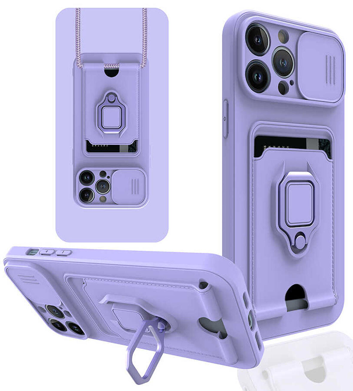 iPhone 13 Pro Max Uyumlu ​Zore Pelit Kapak-Lila