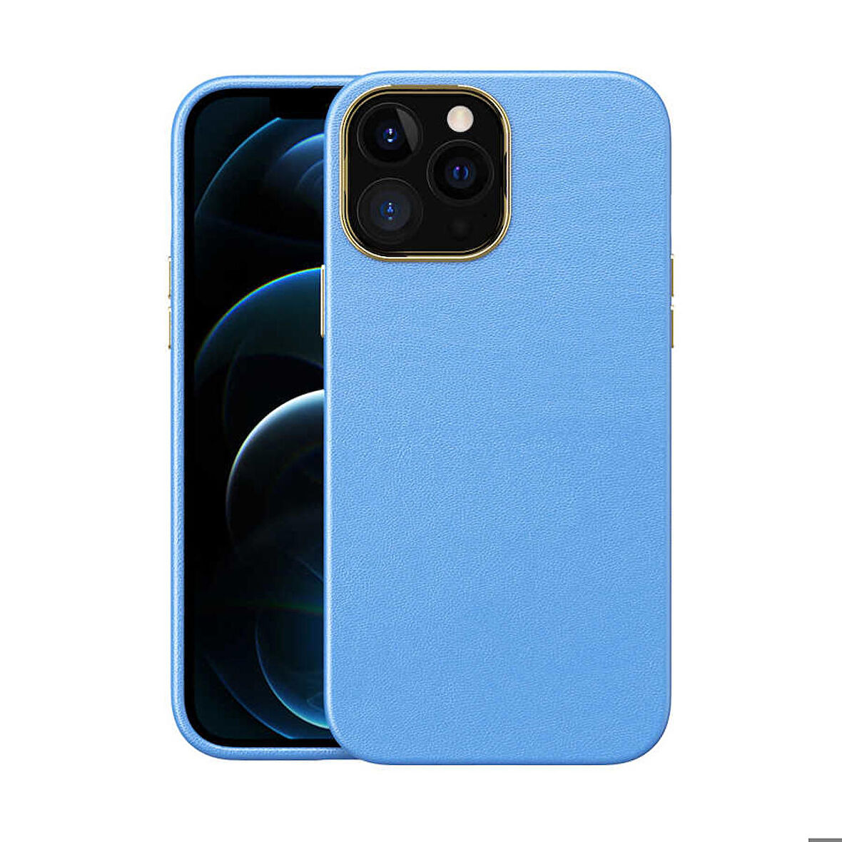 iPhone 12 Pro Max Uyumlu Zore Natura Kapak-Mavi