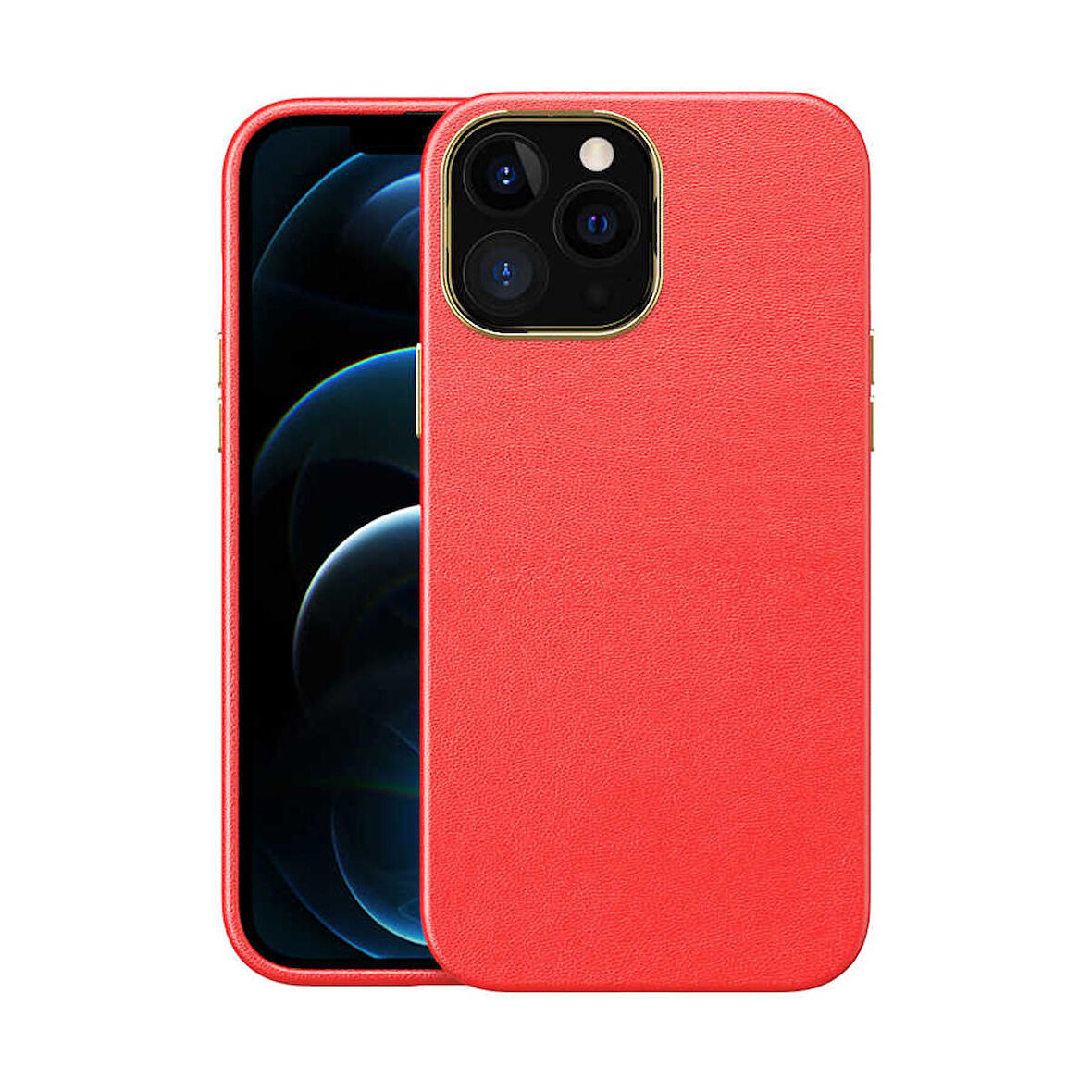 iPhone 13 Pro Uyumlu Zore Natura Kapak-Kırmızı