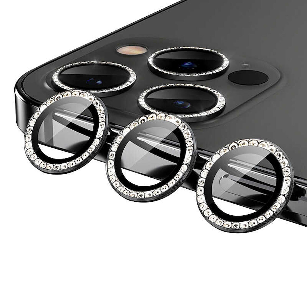 iPhone 11 Pro Uyumlu Zore CL-06 Kamera Koruyucu-Siyah