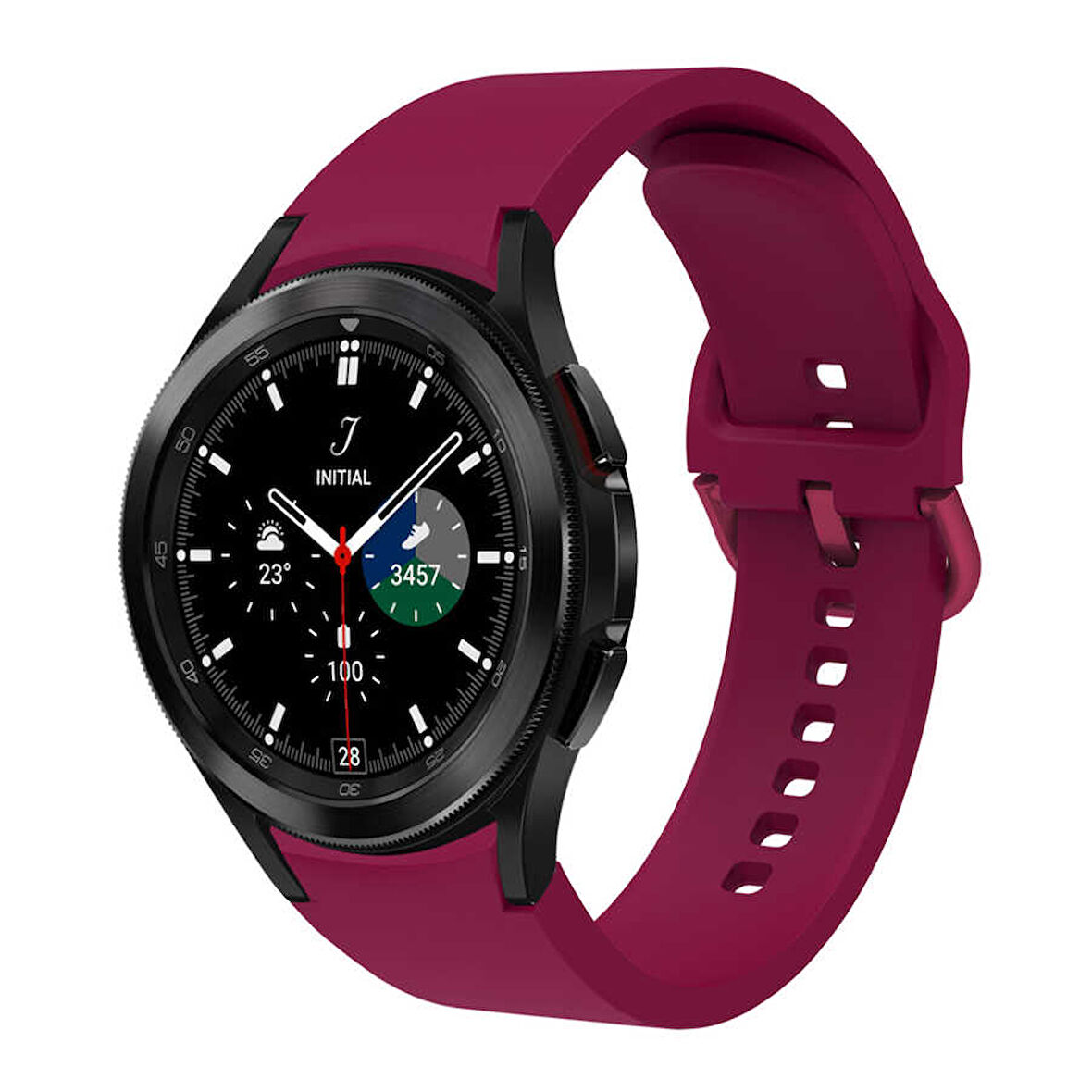 Galaxy Watch 4 44mm KRD-50 Uyumlu Zore Kordon-Mürdüm