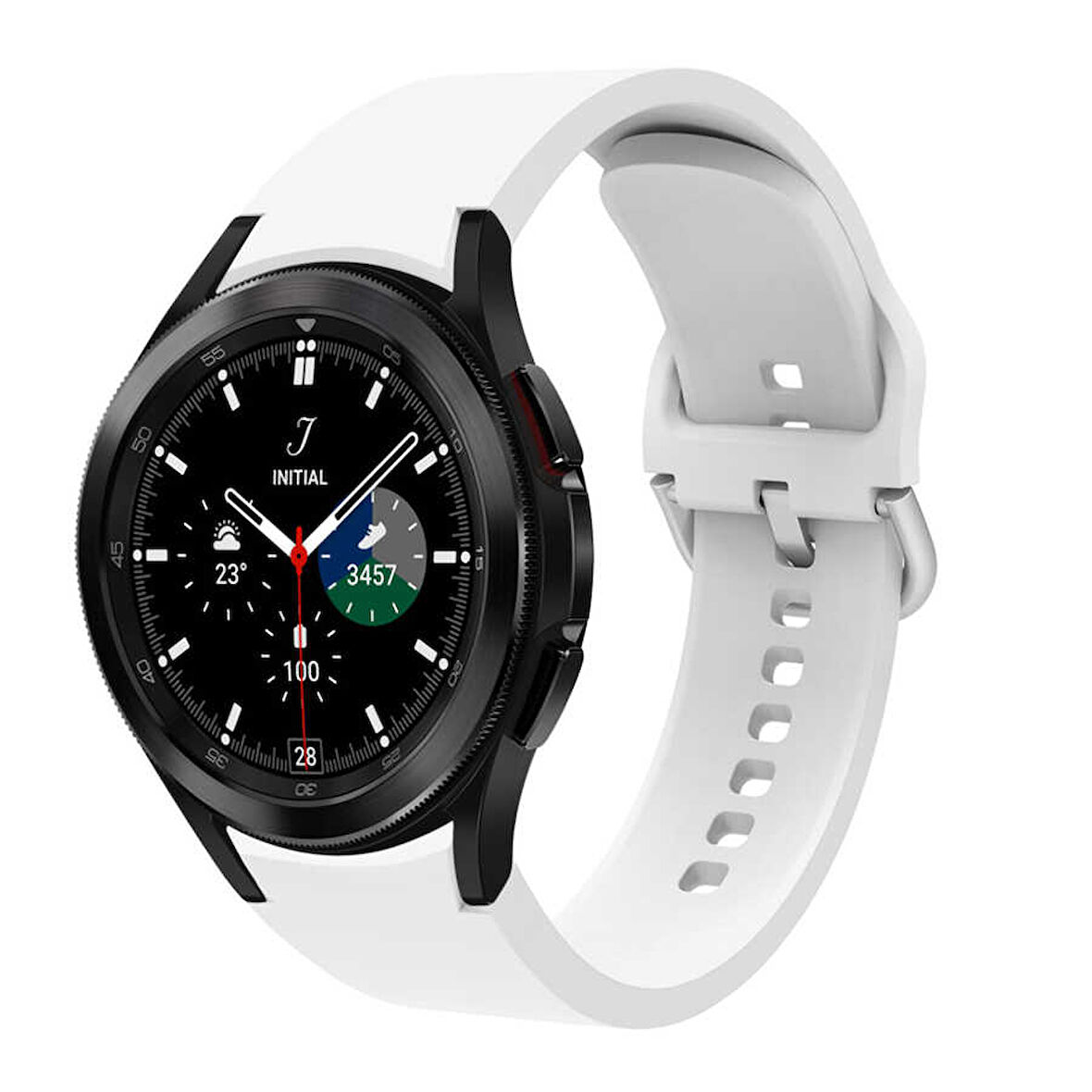 Galaxy Watch 4 44mm KRD-50 Uyumlu Zore Kordon-Beyaz