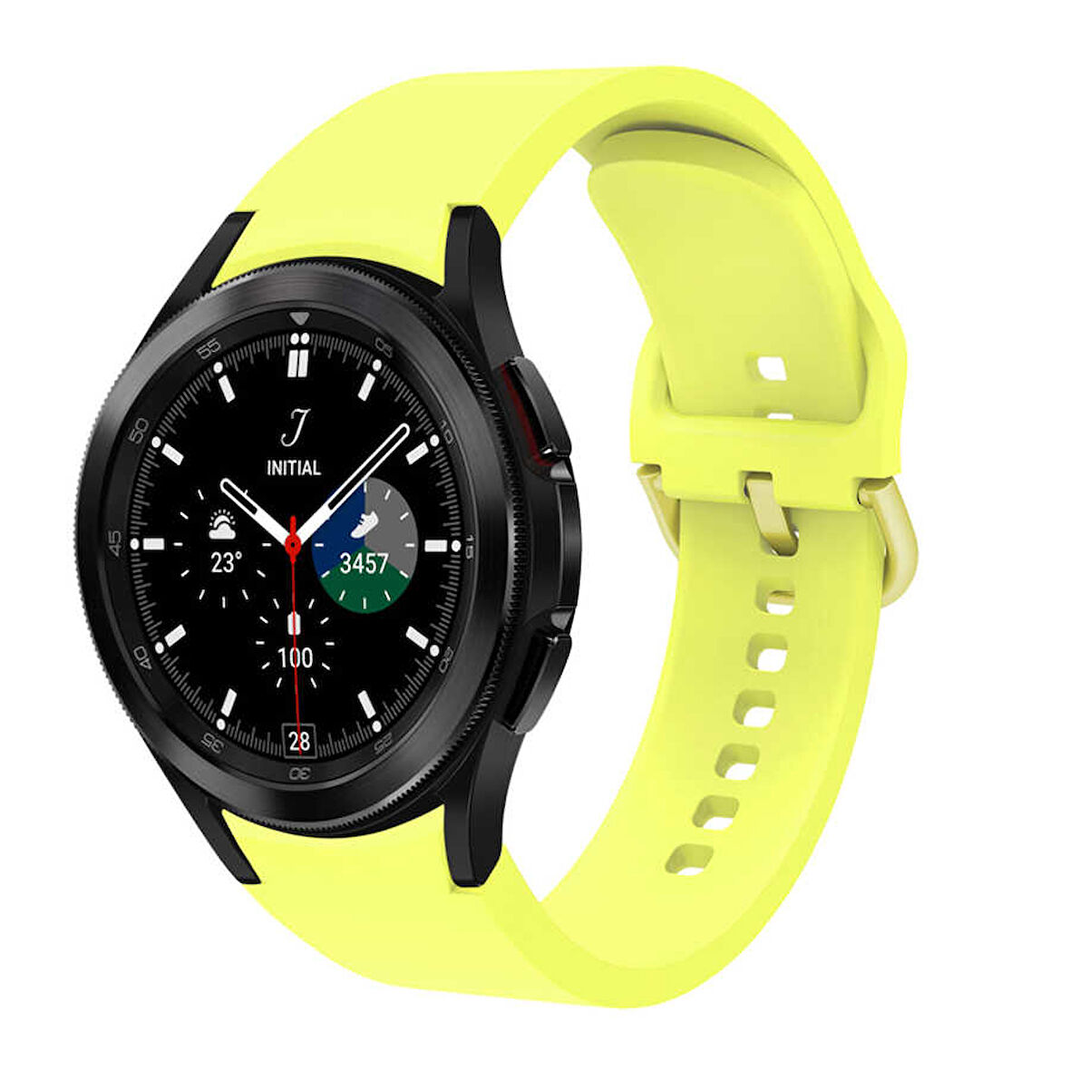 Galaxy Watch 4 Classic 42mm KRD-50 Uyumlu Zore Kordon-Sarı