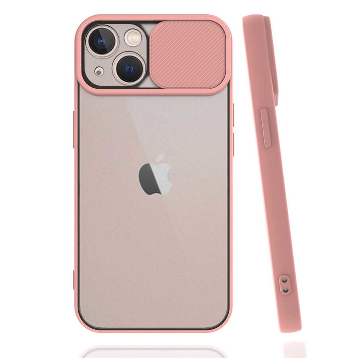 iPhone 13 Mini Uyumlu Zore LNSM-i Kılıf-Pembe Açık