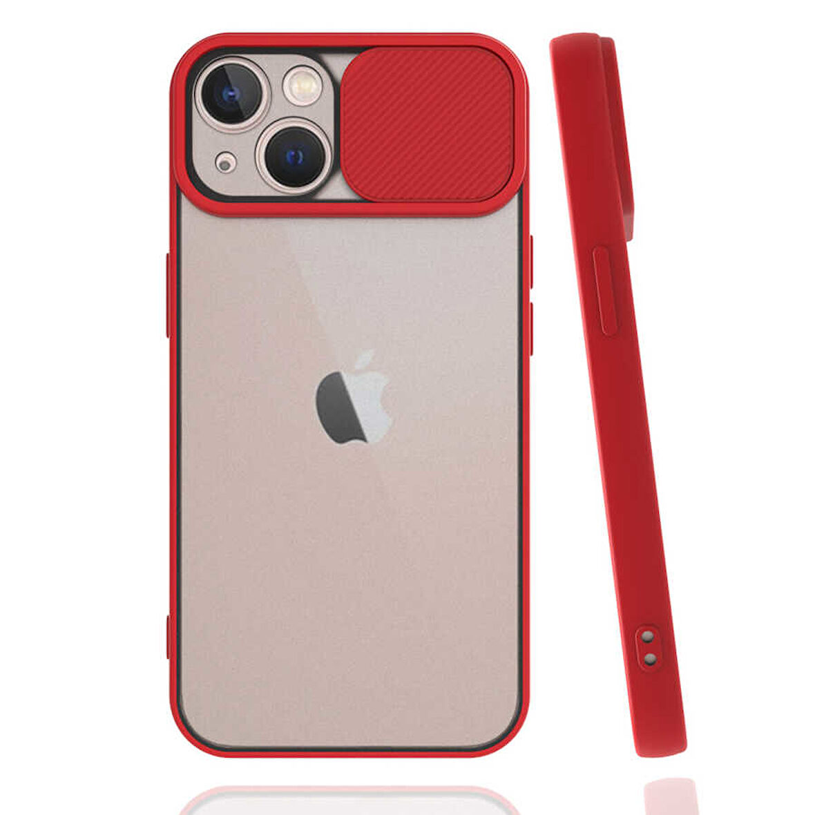 iPhone 13 Mini Uyumlu Zore LNSM-i Kılıf-Kırmızı