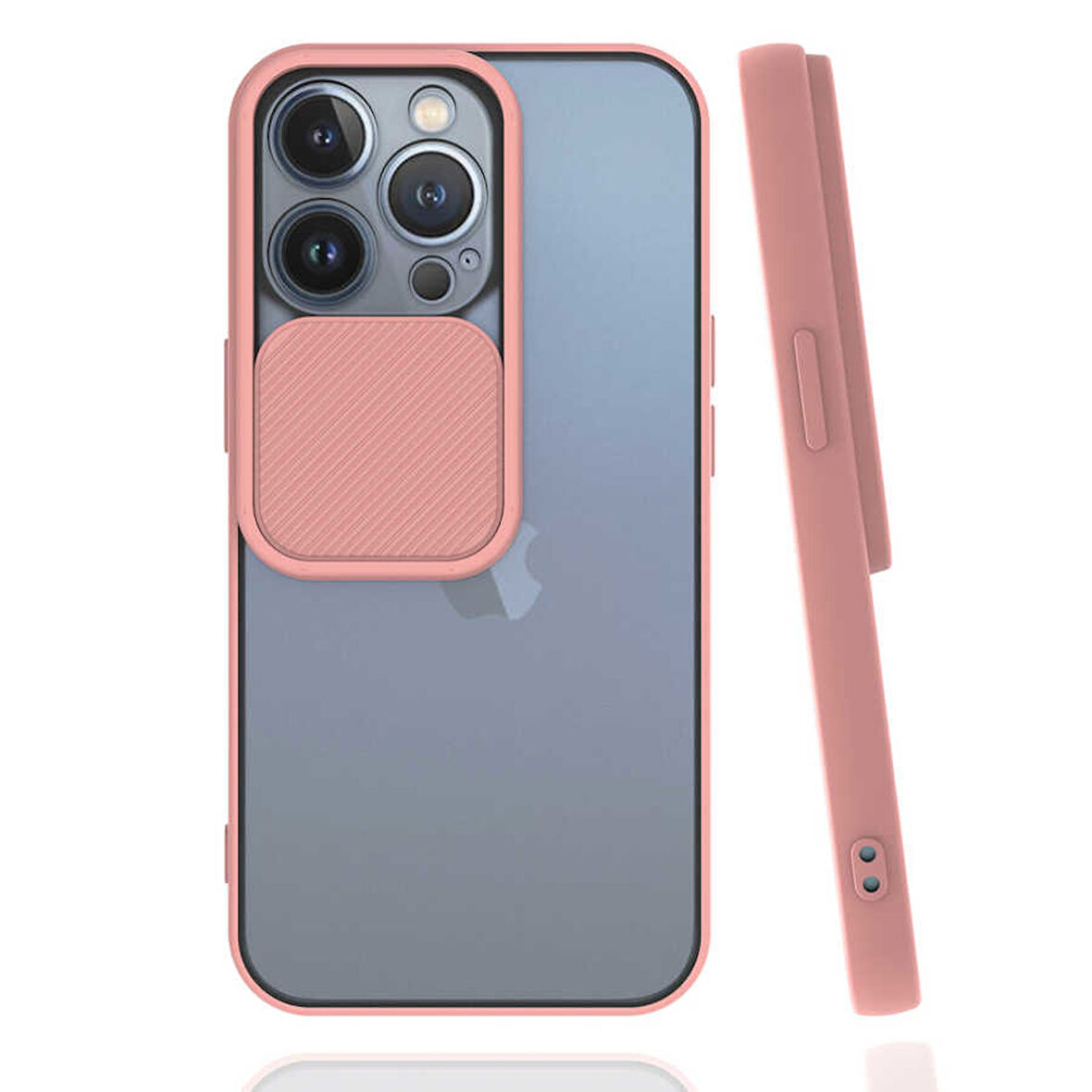 iPhone 13 Pro Uyumlu Zore LNSM-i Kılıf-Pembe Açık