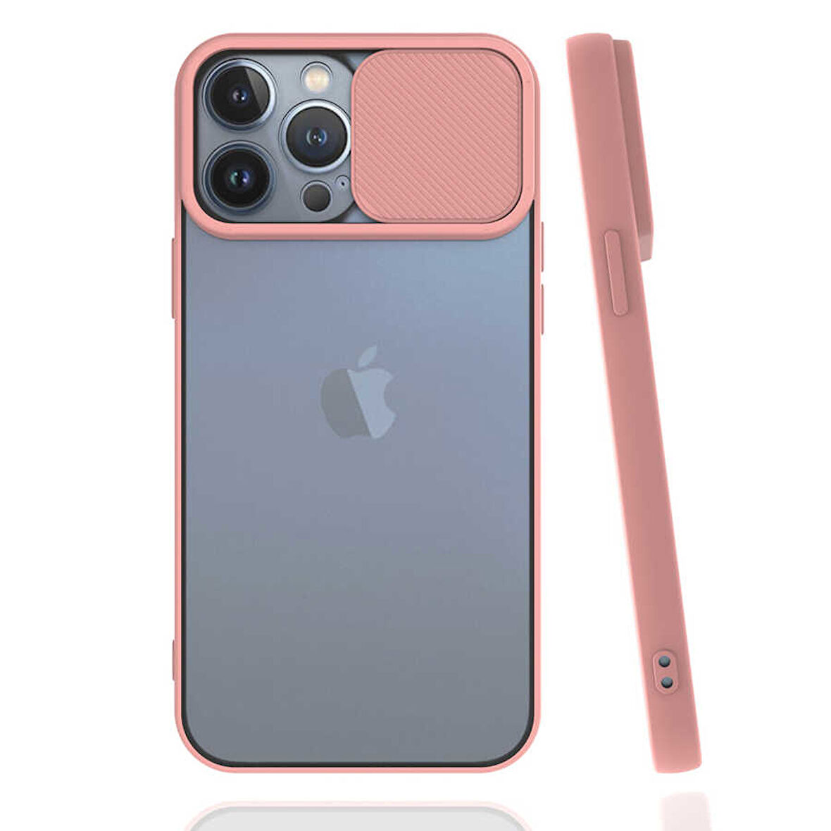 iPhone 13 Pro Max Uyumlu Zore LNSM-i Kılıf-Pembe Açık