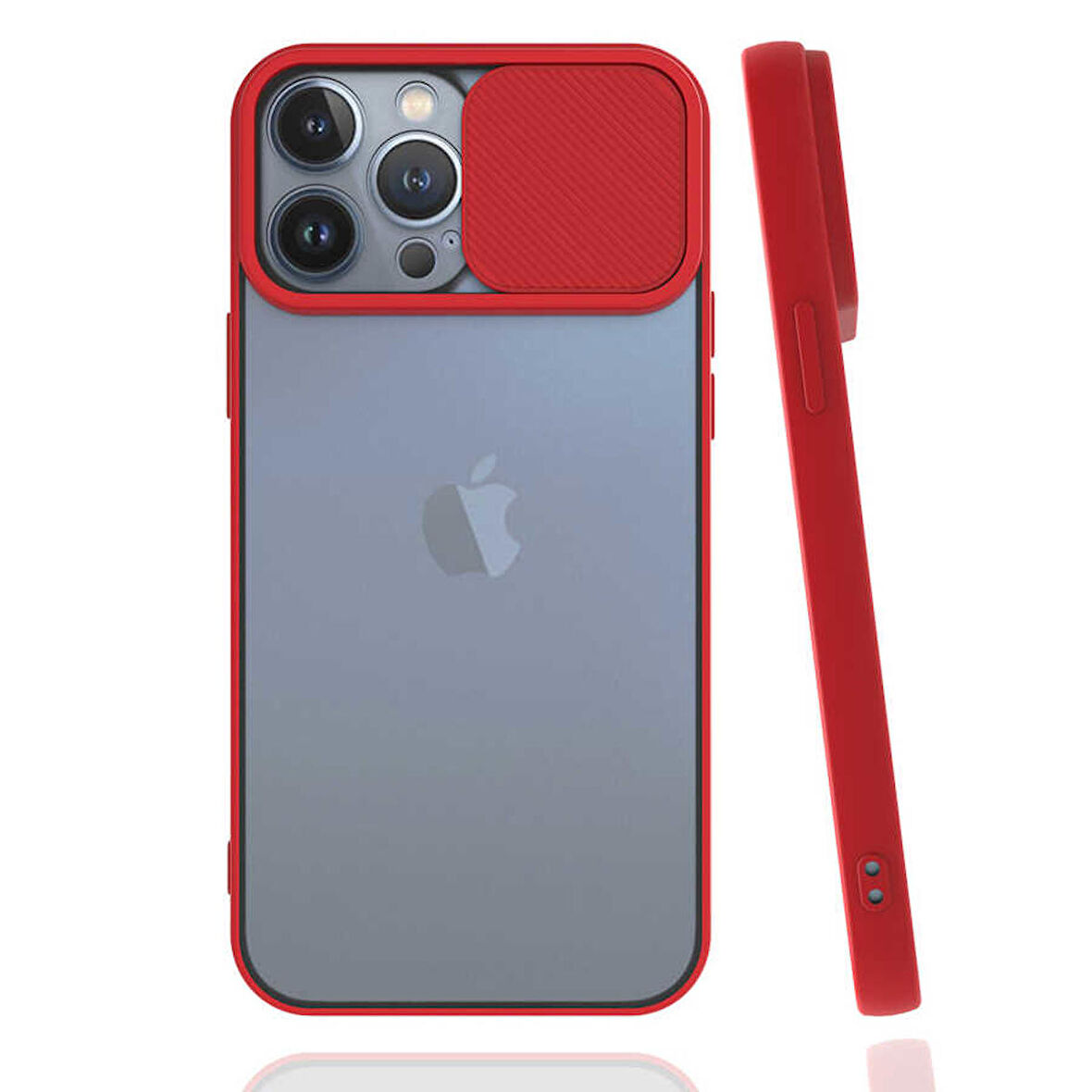 iPhone 13 Pro Max Uyumlu Zore Lensi Kapak-Kırmızı