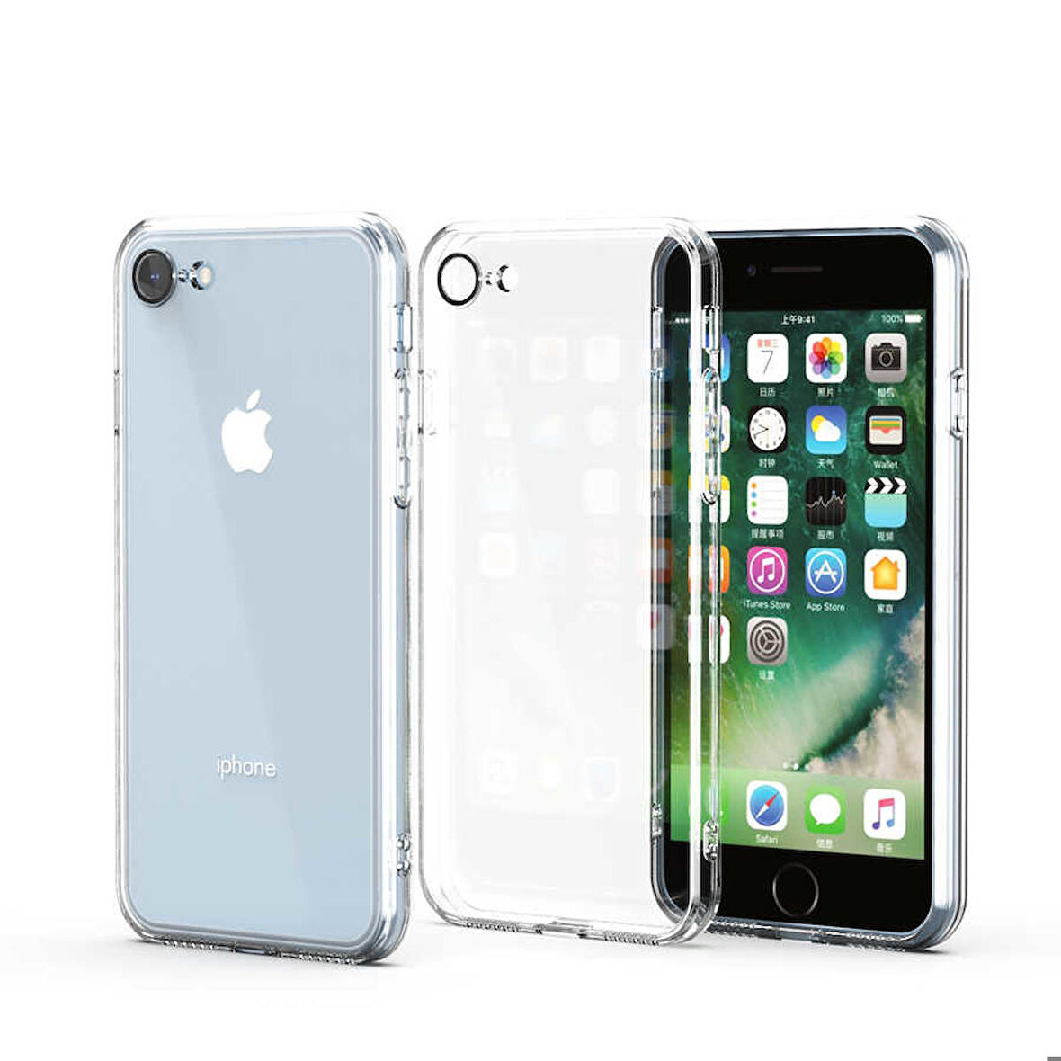 iPhone 8 Uyumlu Zore Fizy Kapak-Renksiz
