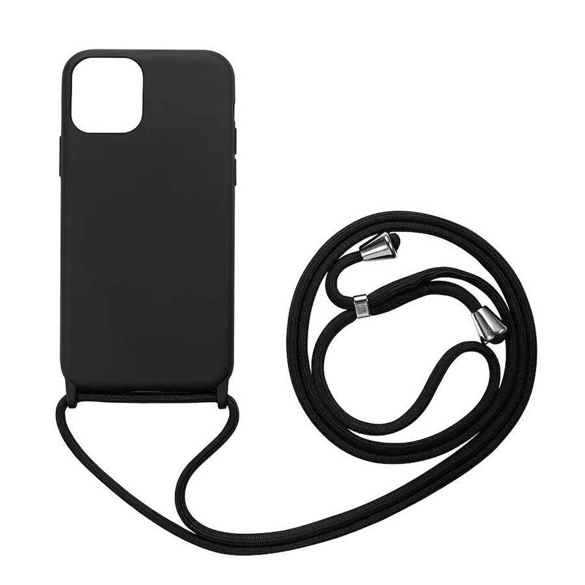 iPhone 13 Pro Max Uyumlu Zore Ropi Kapak-Siyah