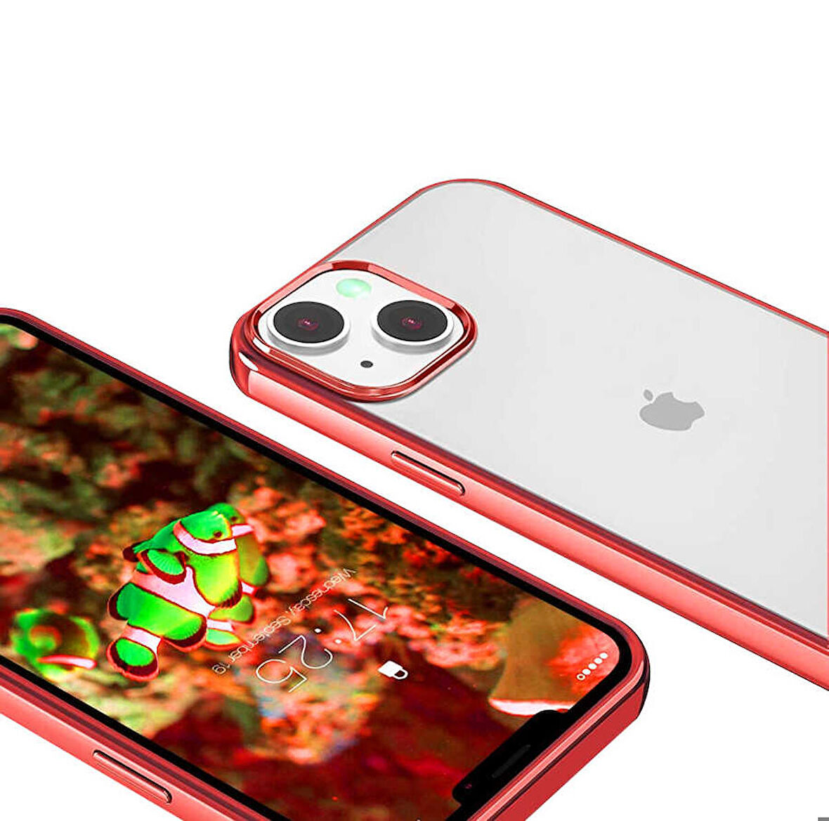 iPhone 13 Uyumlu Zore Pixel Kapak-Kırmızı
