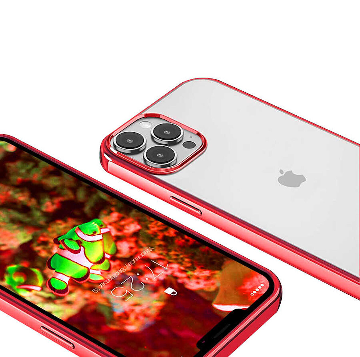 iPhone 13 Pro Uyumlu Zore Pixel Kılıf-Kırmızı