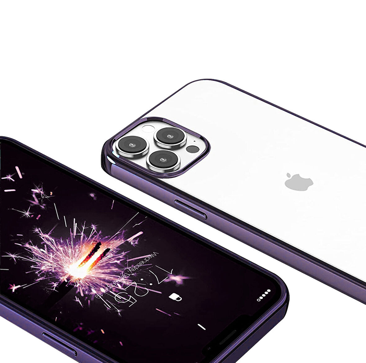 iPhone 13 Pro Uyumlu Zore Pixel Kılıf-Derin Mor