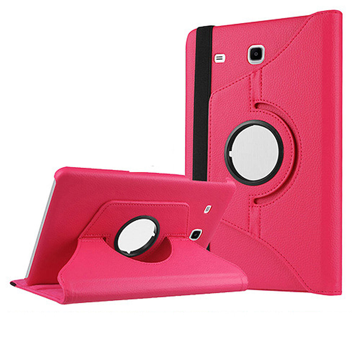Galaxy Tab E T560 9.6  Uyumlu ​MXSP Dönebilen Standlı Kılıf-Pembe Koyu