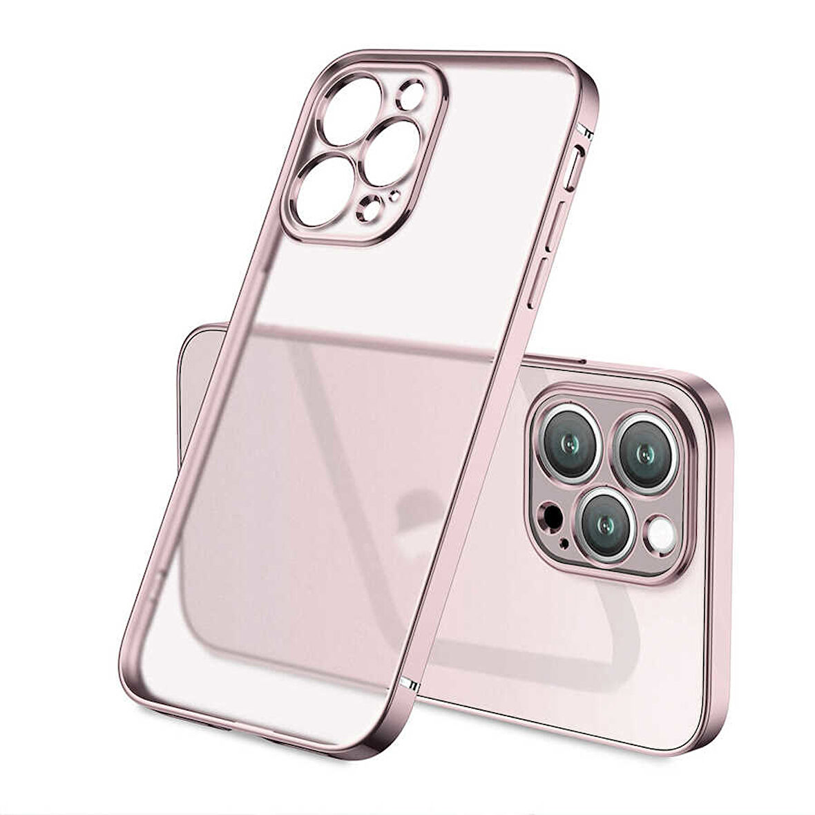 iPhone 13 Pro Max Uyumlu Zore Mat Gbox Kılıf-Rose Gold