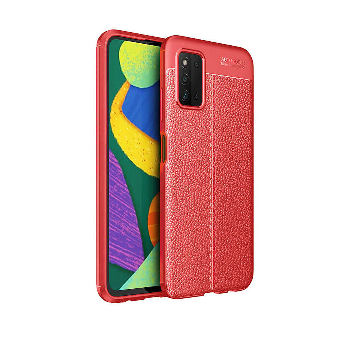 Galaxy A03S Uyumlu Zore Niss Silikon Kapak-Kırmızı