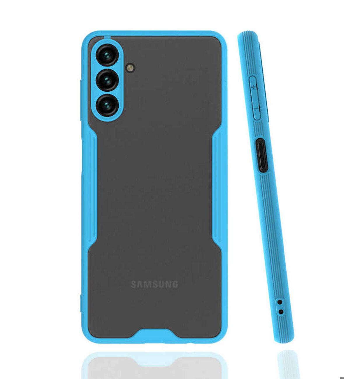 Galaxy A04S Uyumlu Zore Parfe Kapak-Mavi