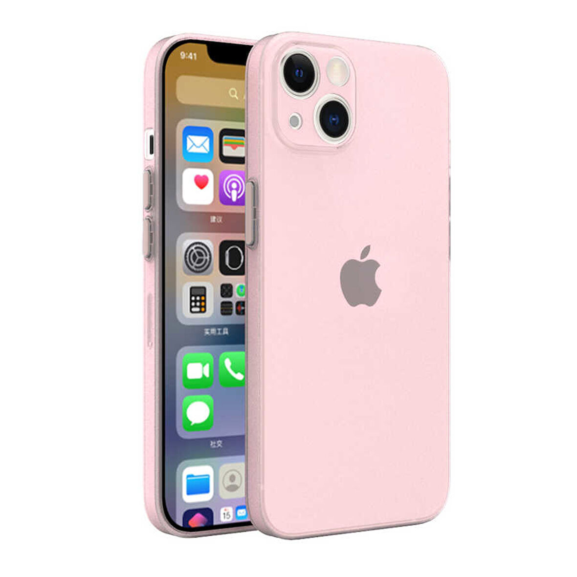 Apple iPhone 13 Kılıf ​​Zore Tiny Kapak-Pembe