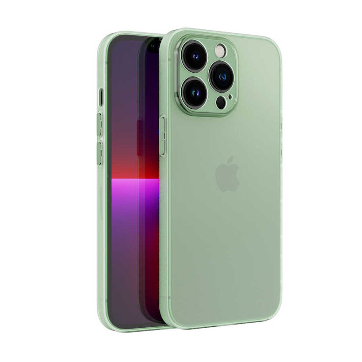 iPhone 13 Pro Max Uyumlu ​​ Tiny Kılıf-Açık Yeşil