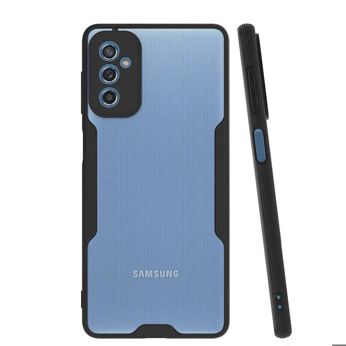 Galaxy M52 Uyumlu Zore Parfe Kapak-Siyah