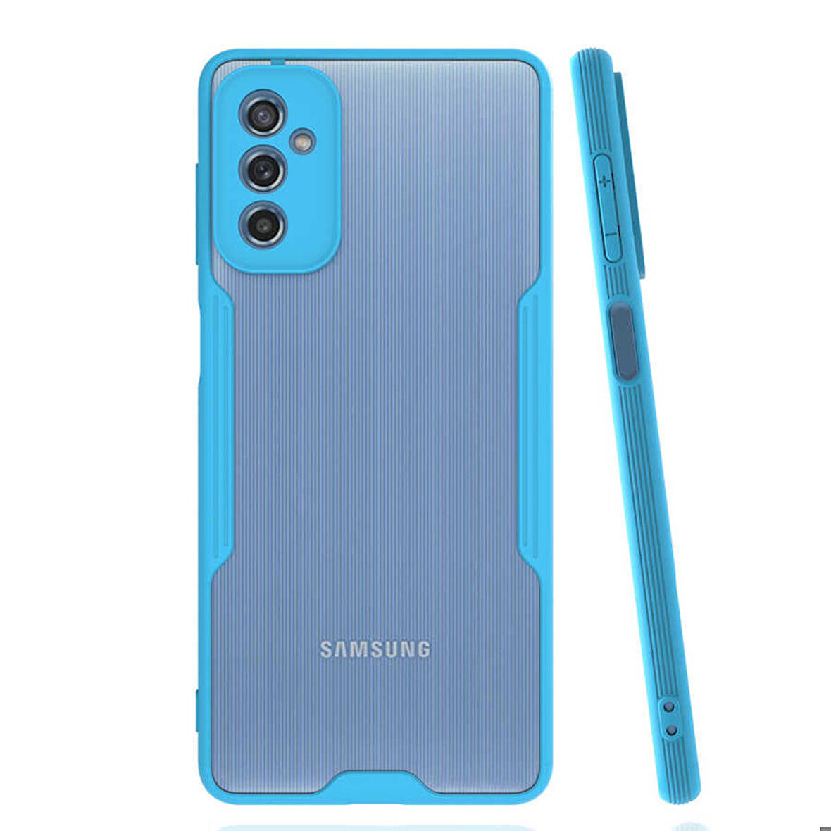 Galaxy M52 Uyumlu Zore Parfe Kapak-Mavi