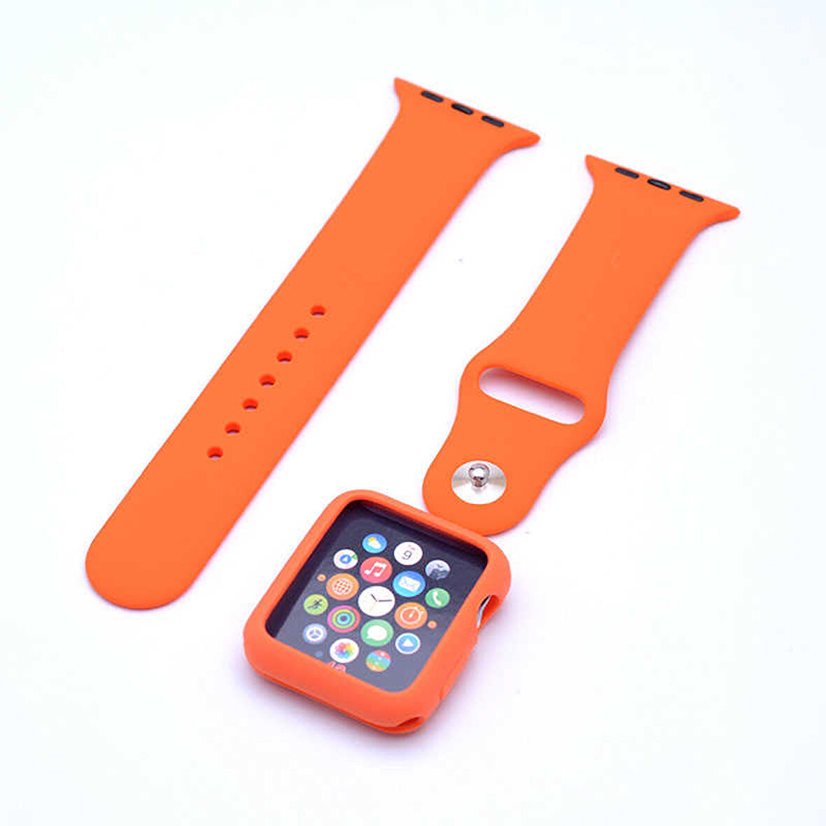 Watch 42mm Uyumlu 3 in 1 Klasik Zore Kordon-Turuncu