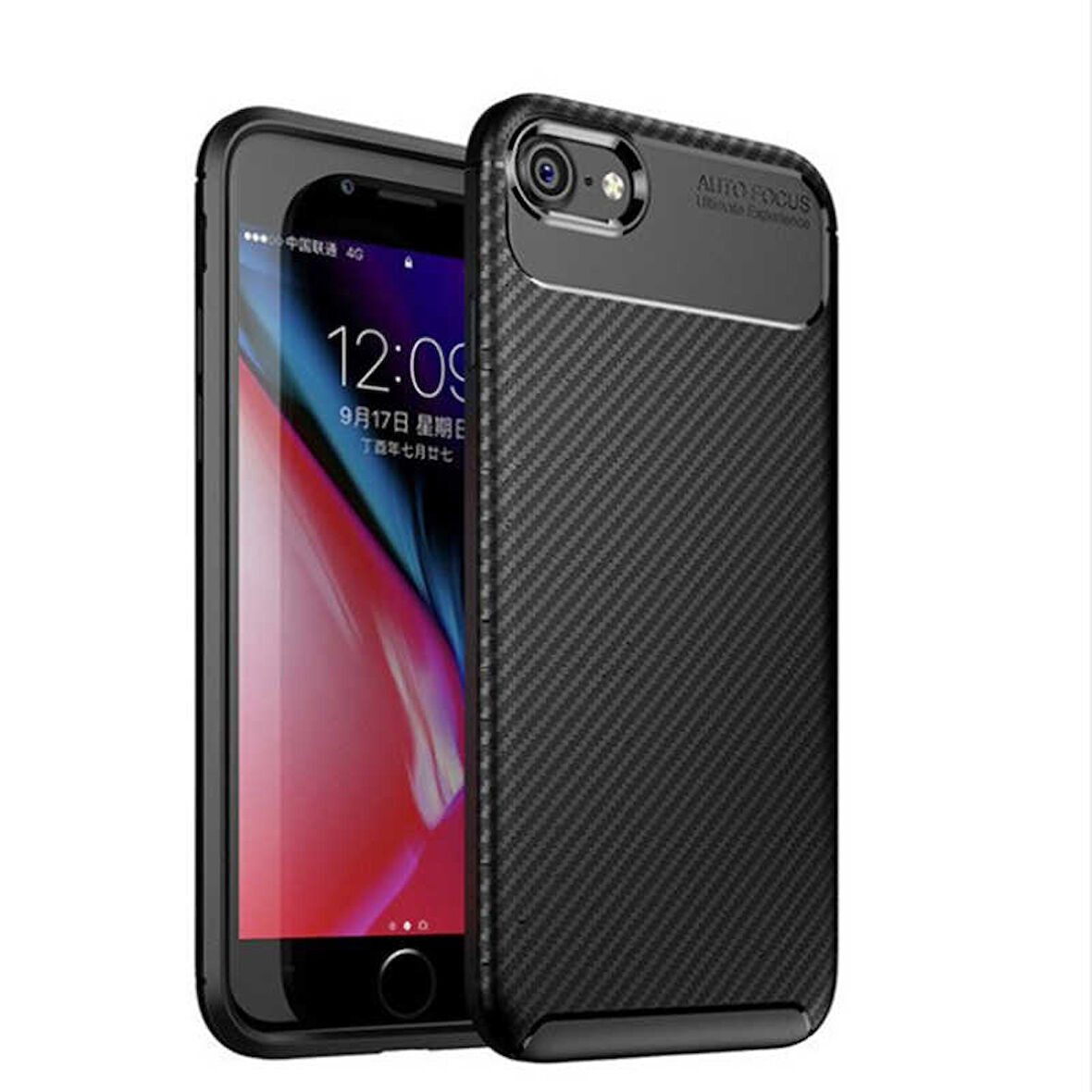 iPhone SE 2022 Uyumlu Zore Negro Silikon Kılıf-Siyah