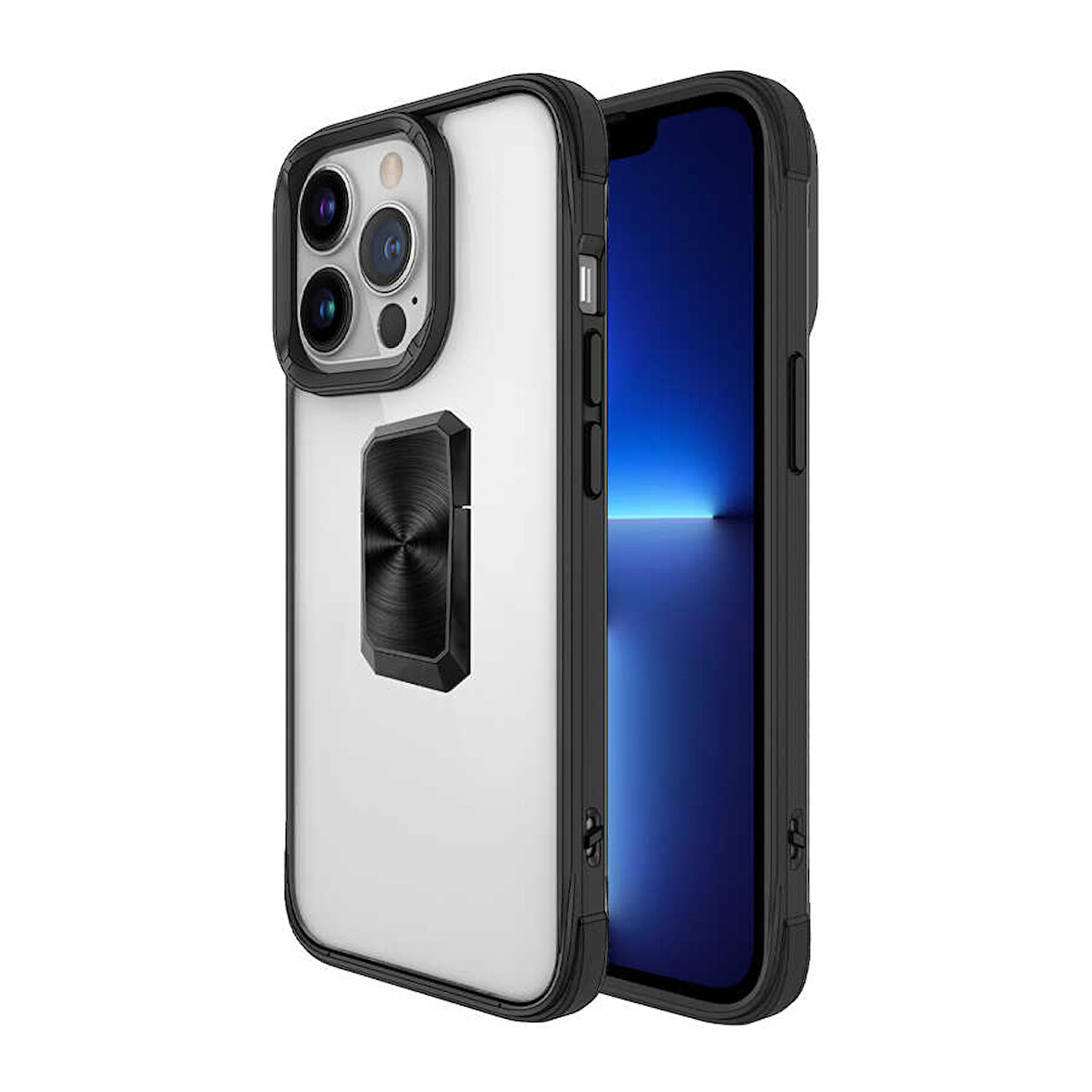 iPhone 13 Pro Uyumlu Zore V-Bax Kılıf-Siyah