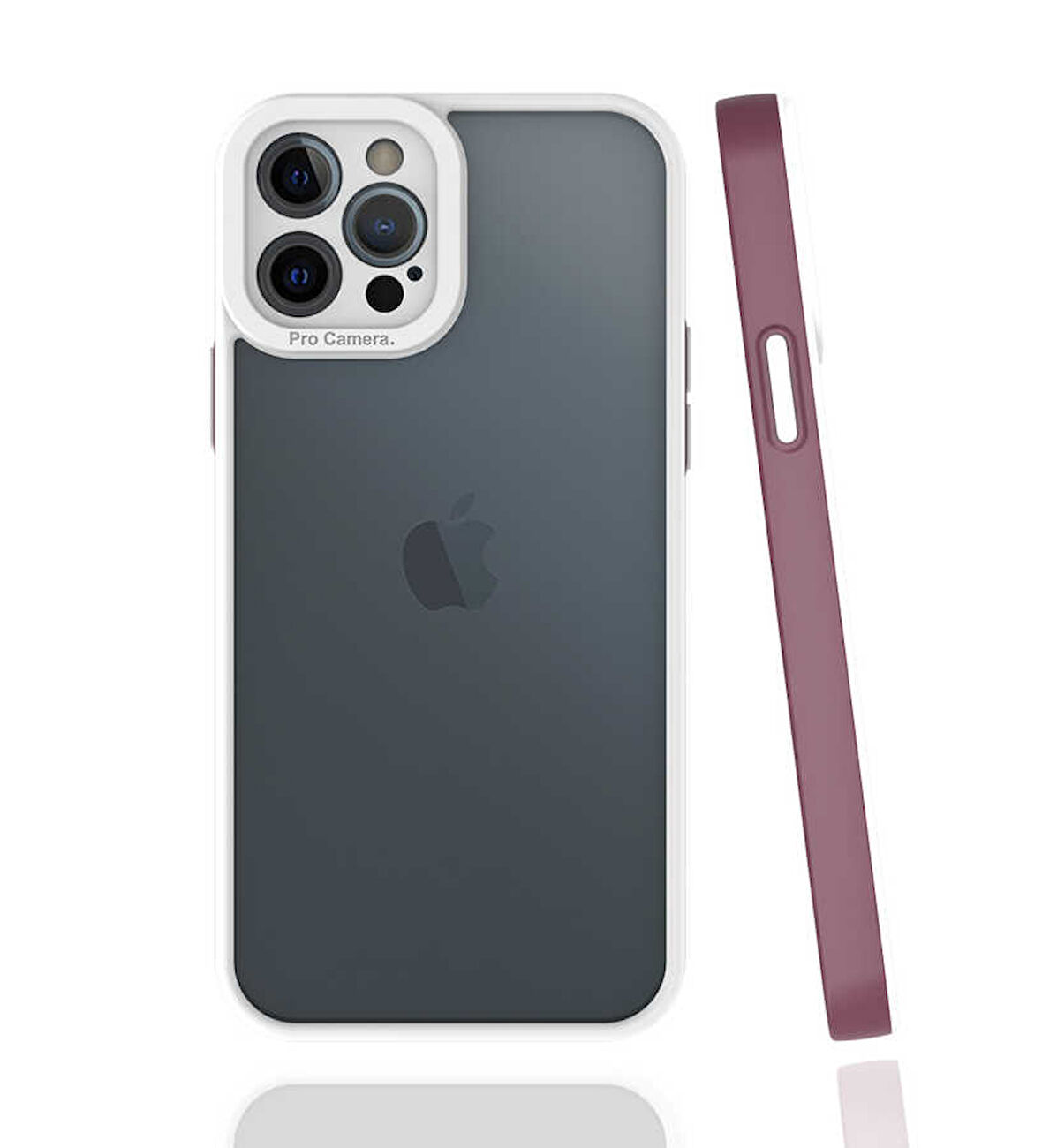 iPhone 12 Pro Uyumlu Zore Mima Kılıf-Mürdüm