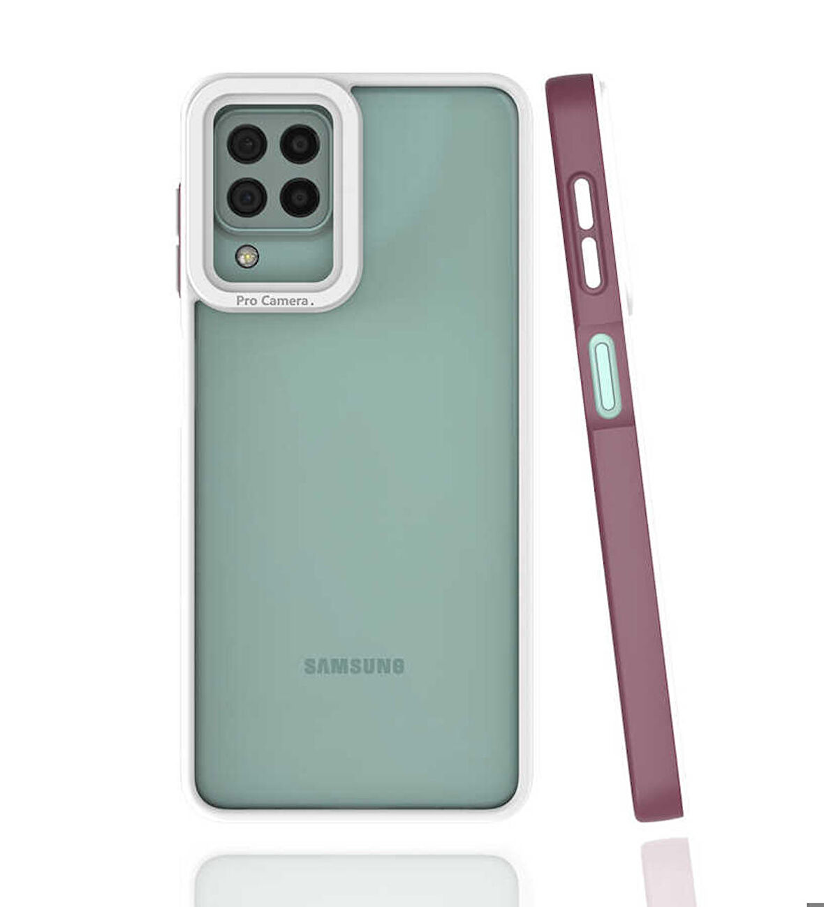 Galaxy M22 Uyumlu Zore Mima Kapak-Mürdüm