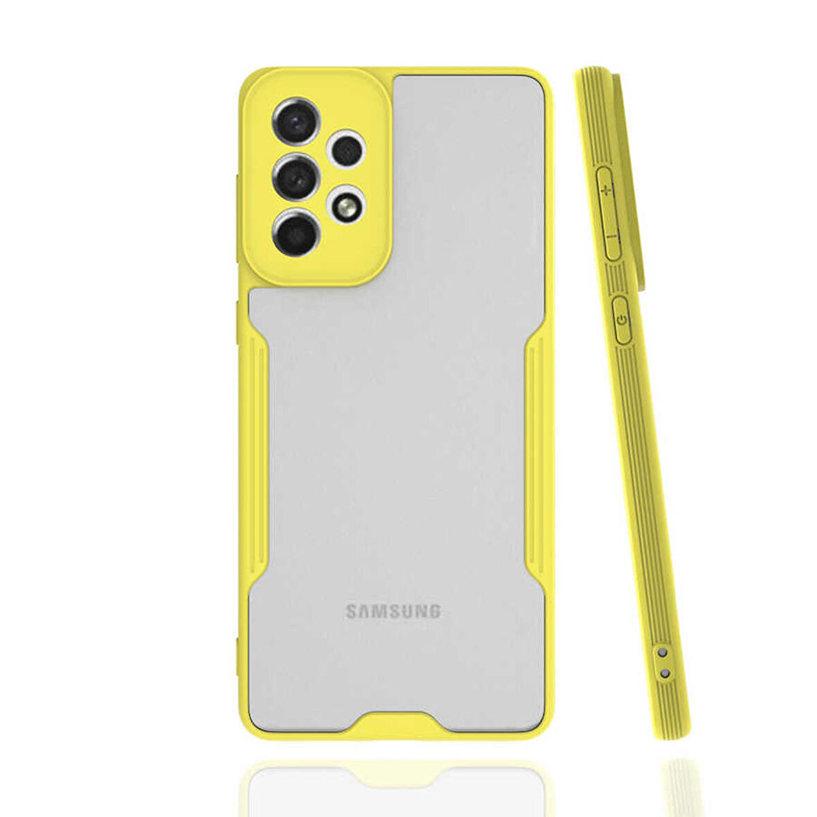 Galaxy A73 Uyumlu Zore Parfe Kapak-Sarı