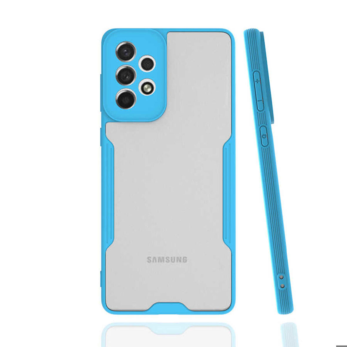 Galaxy A73 Uyumlu Zore Parfe Kapak-Mavi
