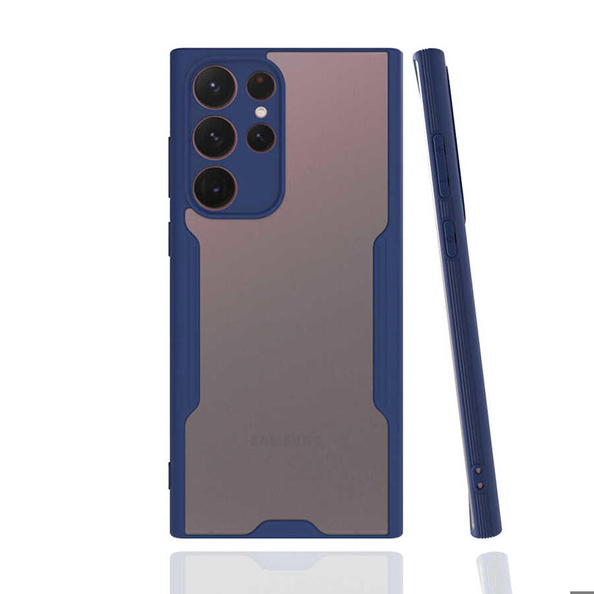 Galaxy S22 Ultra Uyumlu Zore Parfe Kapak-Lacivert