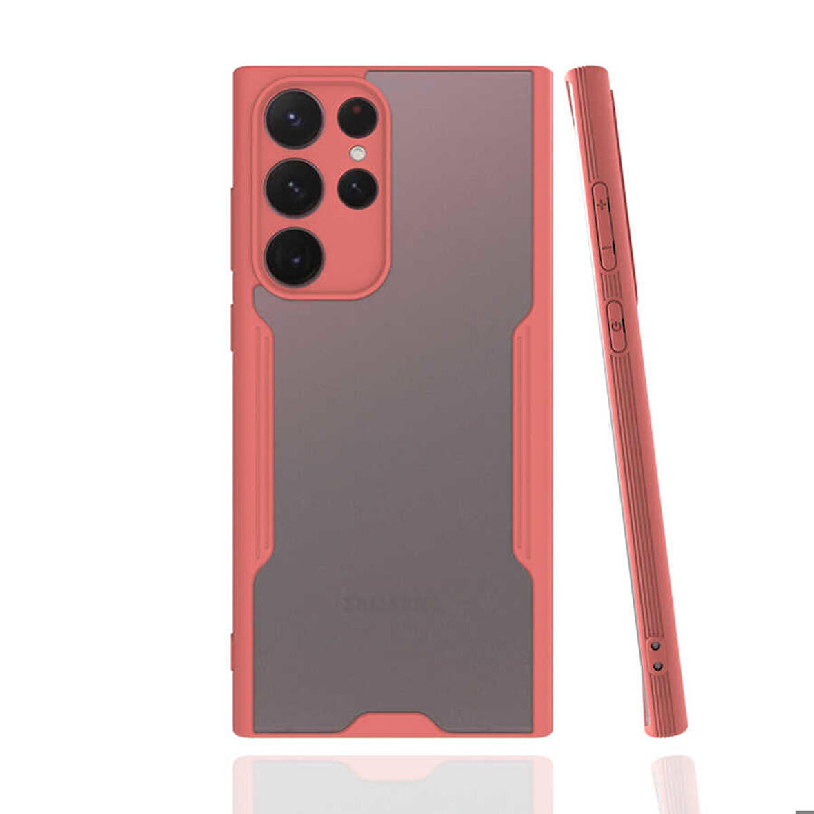 Galaxy S22 Ultra Uyumlu Zore Parfe Kapak-Pembe