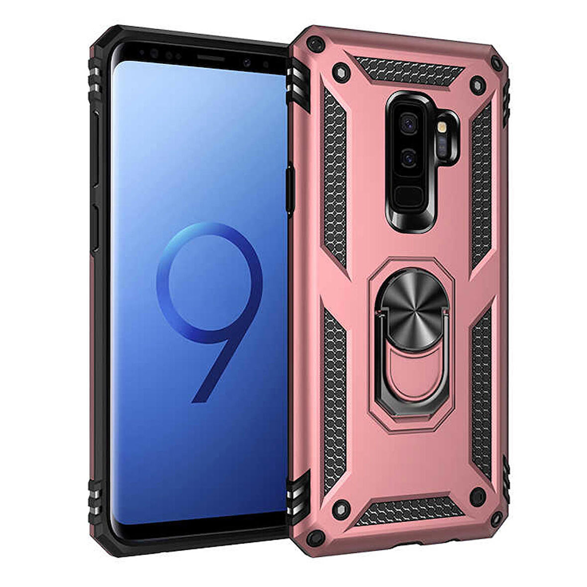 Galaxy S9 Plus Uyumlu Zore Vega Kapak-Rose Gold