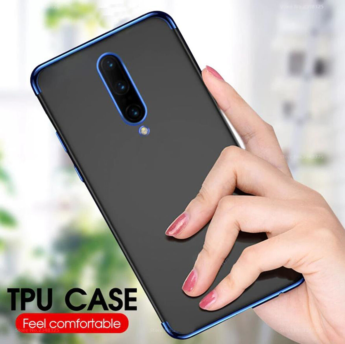 Oppo RX17 Pro Köşeleri Renkli Şeffaf Kamera Korumalı Kılıf