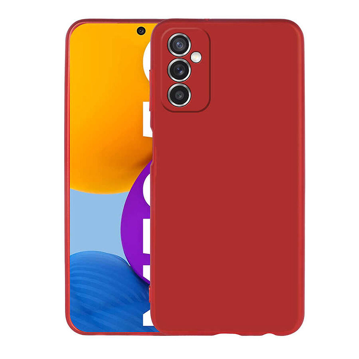 Galaxy M52 Uyumlu Zore Premier Silikon Kapak-Kırmızı