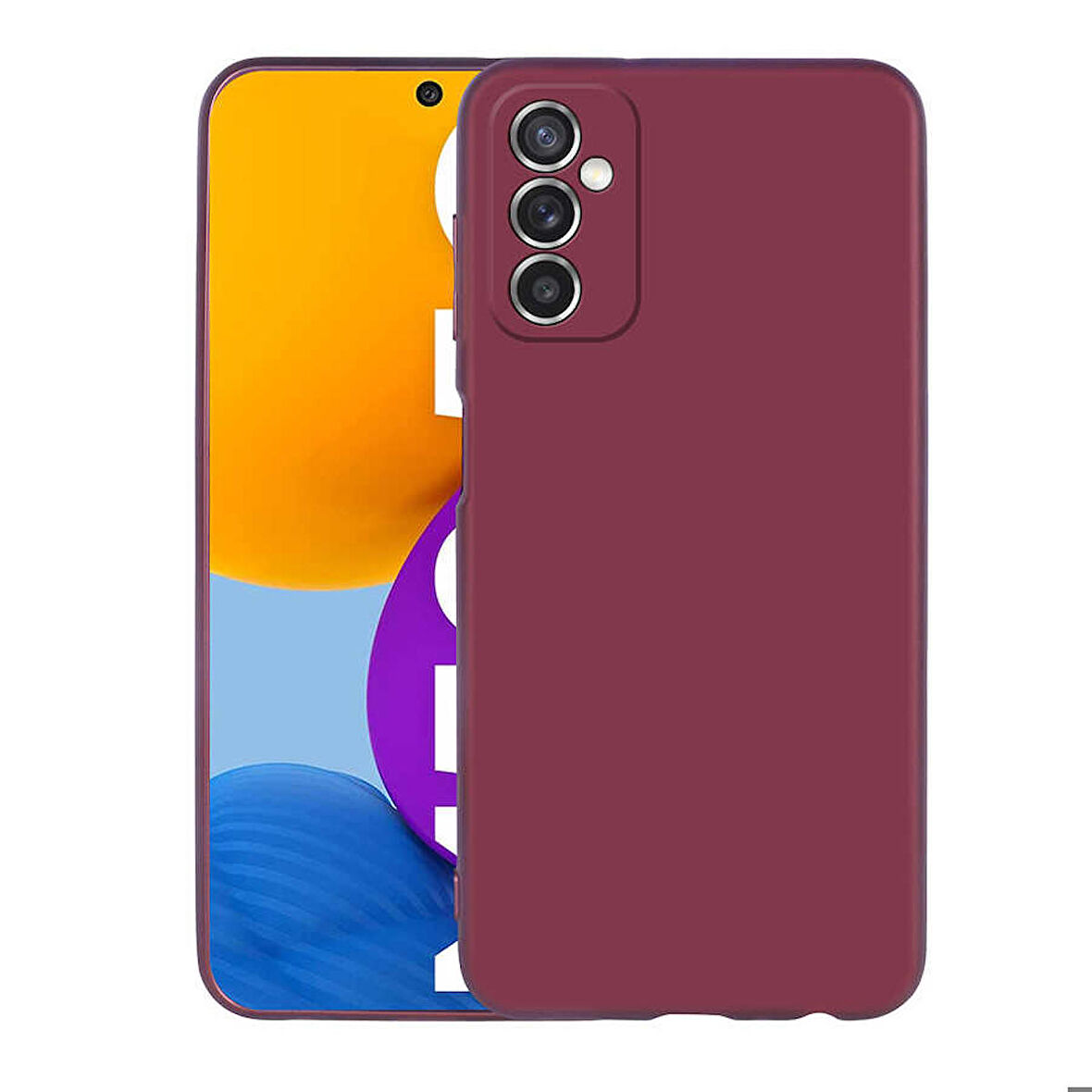 Galaxy M52 Uyumlu Zore Premier Silikon Kapak-Mürdüm