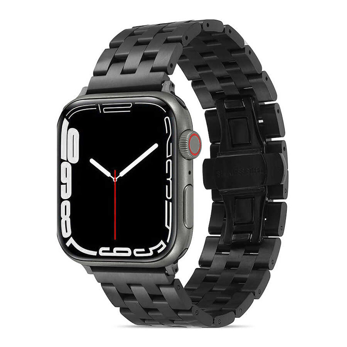 Watch 7 45mm Uyumlu KRD-20 Metal Zore Kordon-Siyah