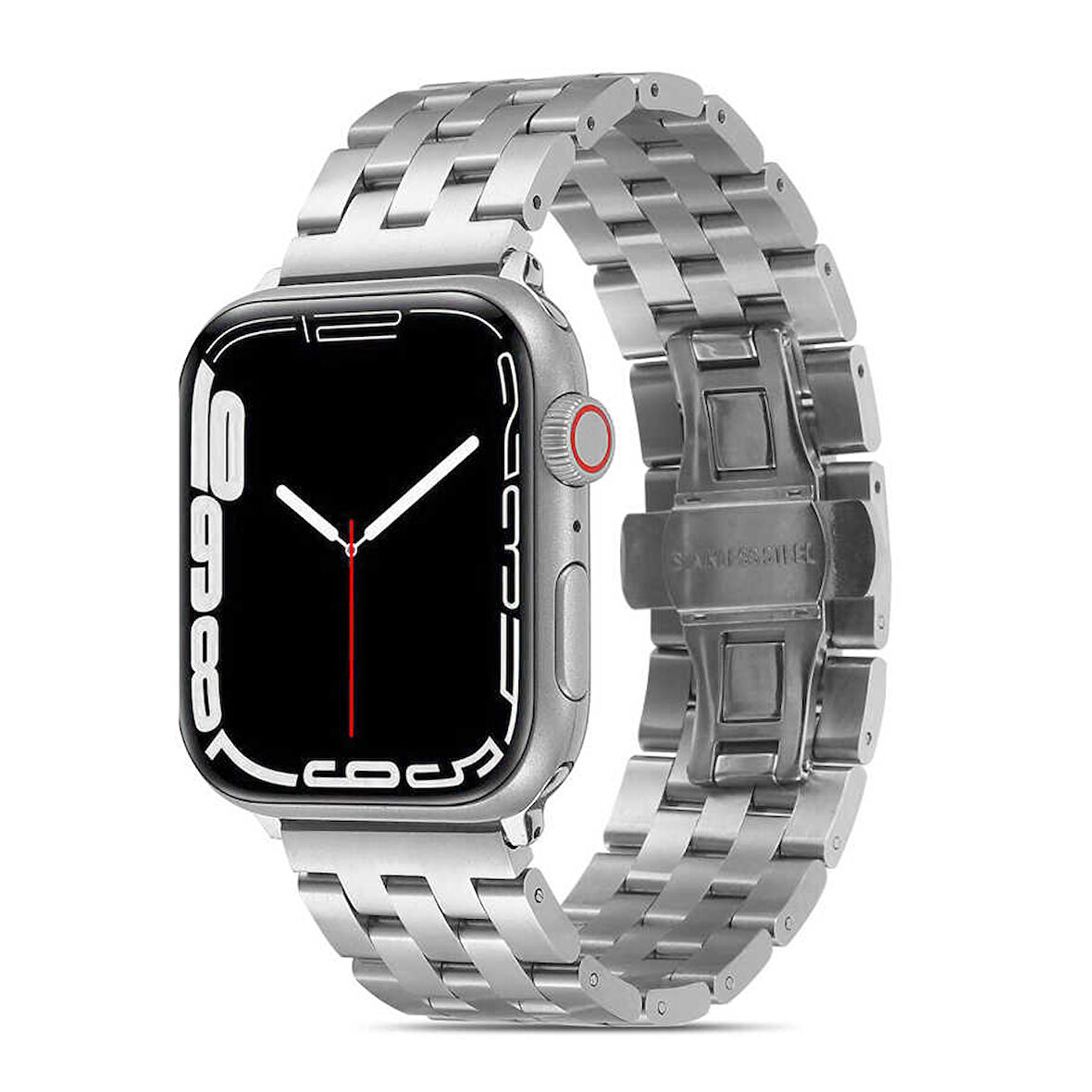 Watch 44mm Uyumlu KRD-20 Metal Zore Kordon-Gümüş