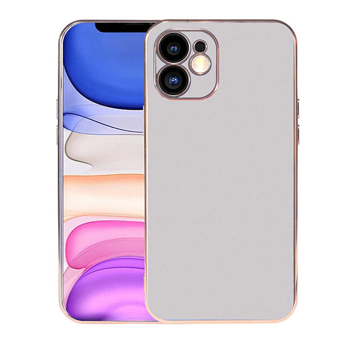 iPhone 11 Uyumlu Zore Viyana Kılıf-Gümüş