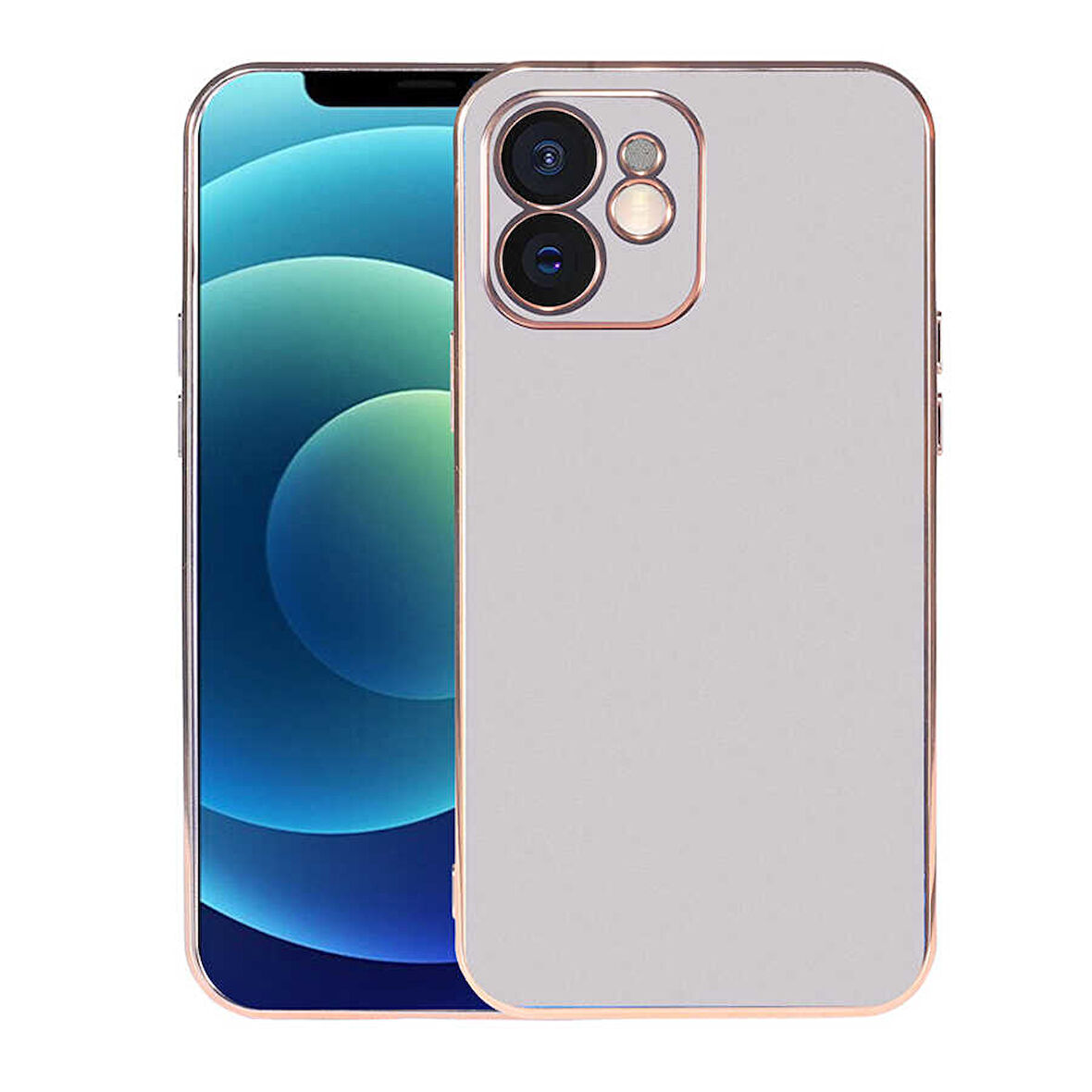 iPhone 12 Uyumlu Zore Viyana Kılıf-Gümüş