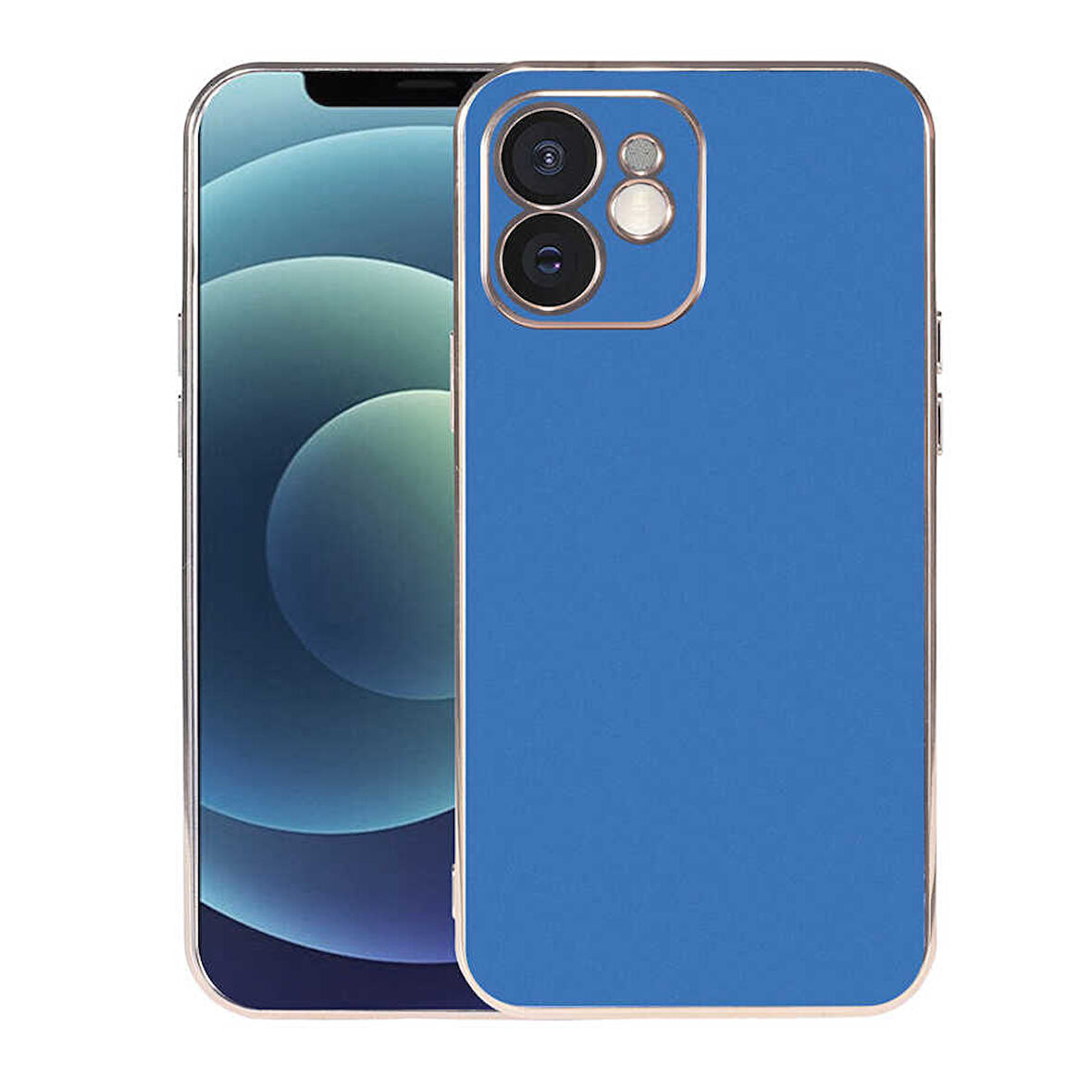 iPhone 12 Uyumlu Zore Viyana Kılıf-Saks Mavi