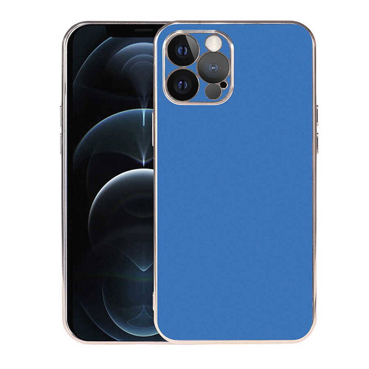 iPhone 12 Pro Max Uyumlu Zore Viyana Kılıf-Saks Mavi