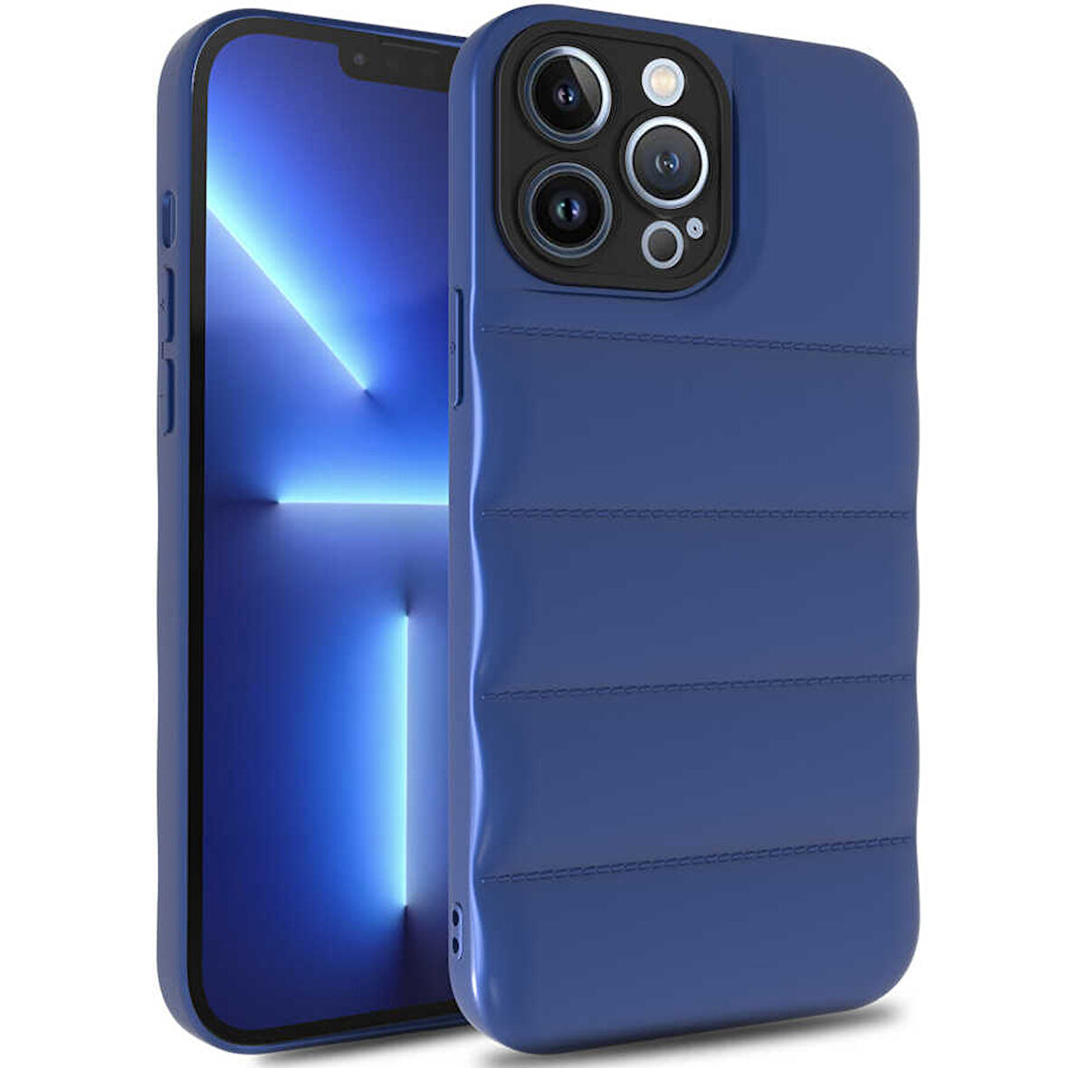 iPhone 12 Pro Uyumlu Zore Kasis Kılıf-Saks Mavi