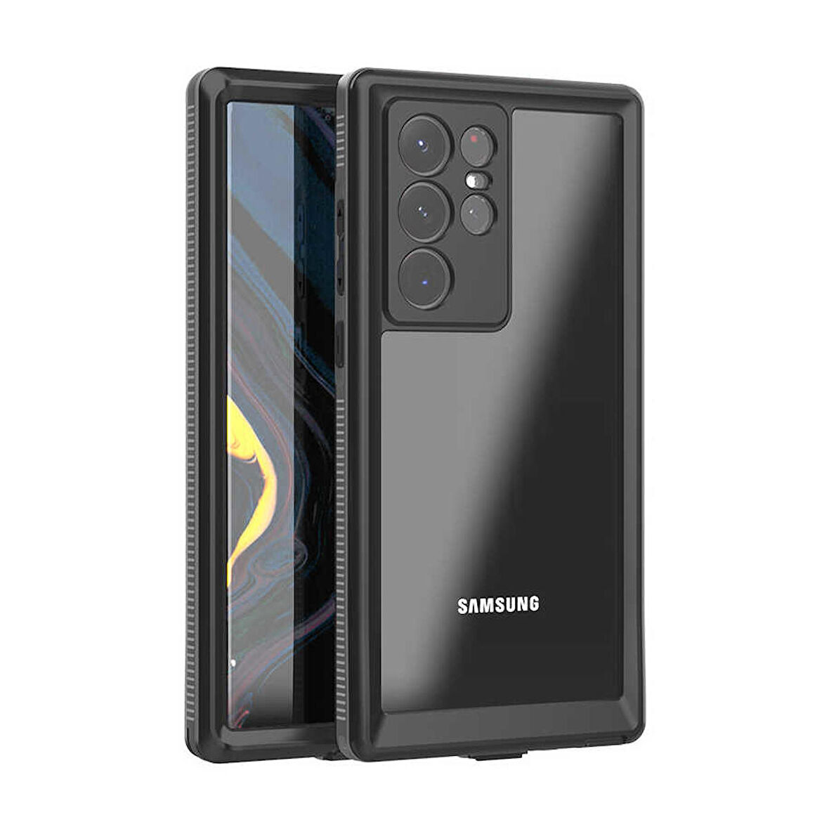 Galaxy S22 Ultra Uyumlu 1-1 Su Geçirmez Uyumlu-Siyah