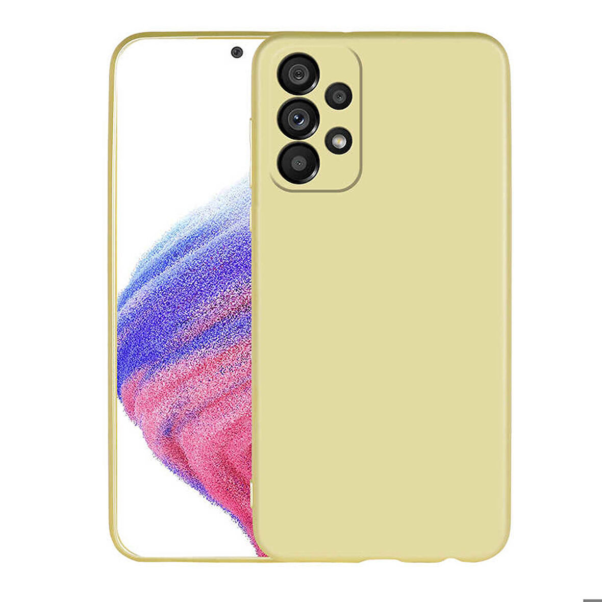 Galaxy A33 5G Uyumlu Zore Premier Silikon Kapak-Gold