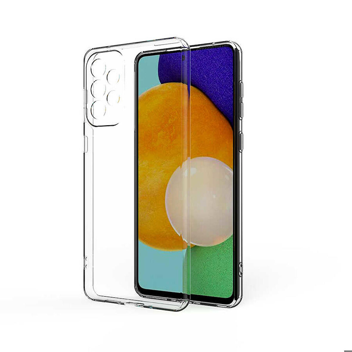 Galaxy A73 Uyumlu Zore Kamera Korumalı Süper Silikon Kapak-Renksiz