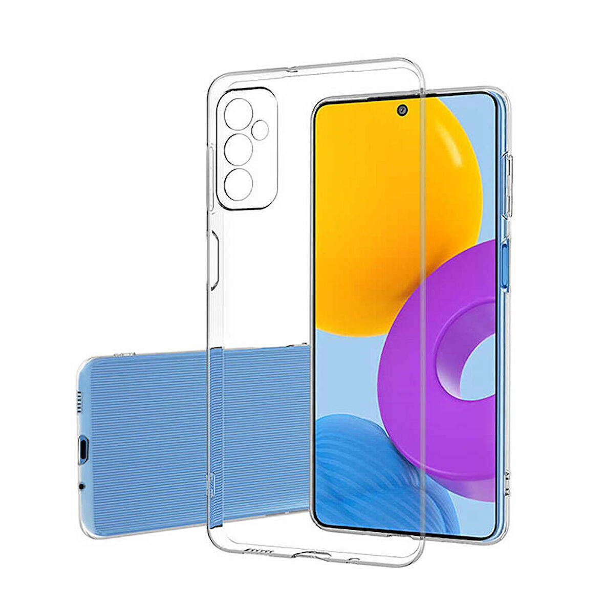 Galaxy M23 Uyumlu Zore Kamera Korumalı Süper Silikon Kapak-Renksiz